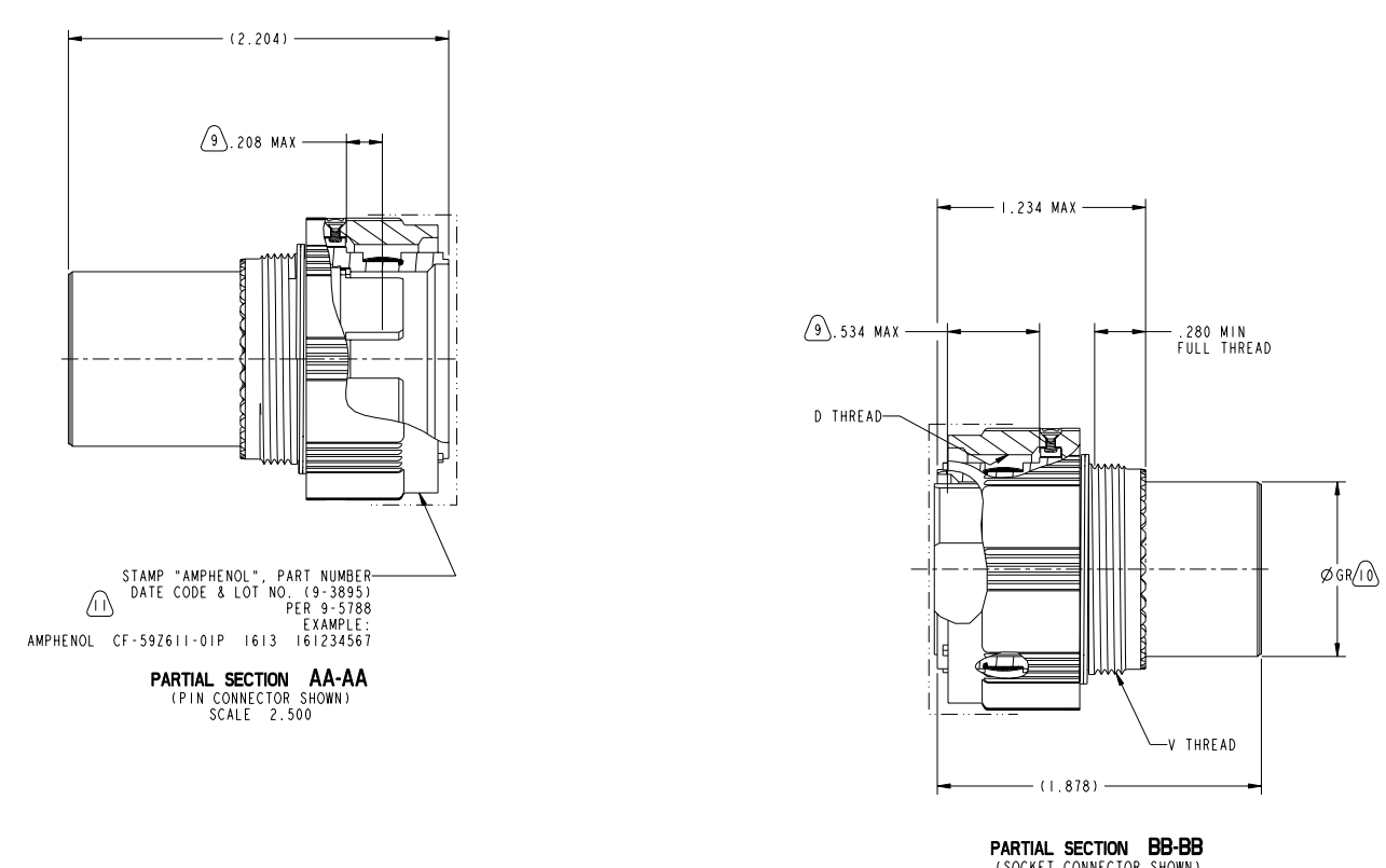 CF-59Z611-01G光纖連接器Amphenol