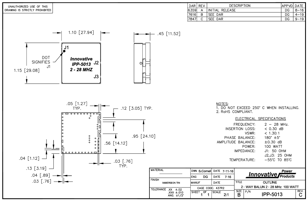 貼片式巴倫IPP-5013