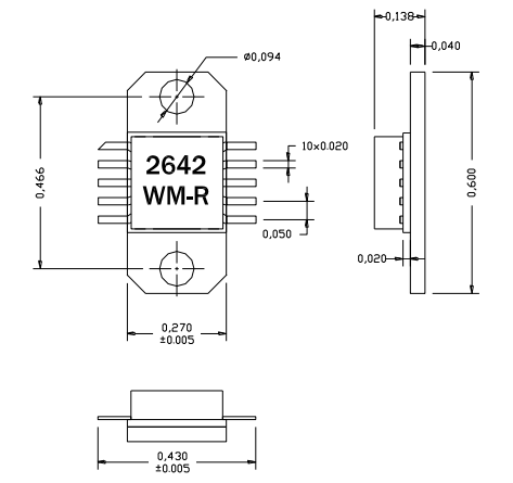 AM264240WM-EM-R S/C波段寬帶功率放大器