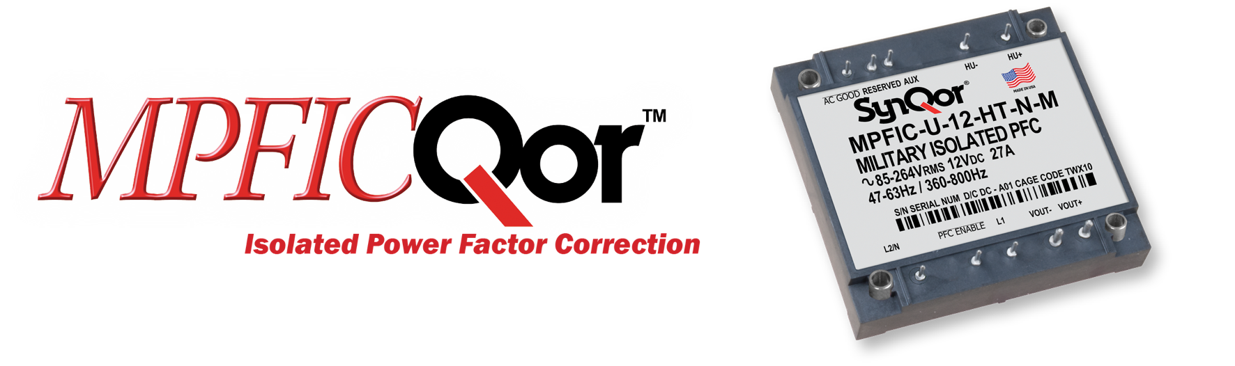 SynQor軍用隔離式功率因數校正模塊