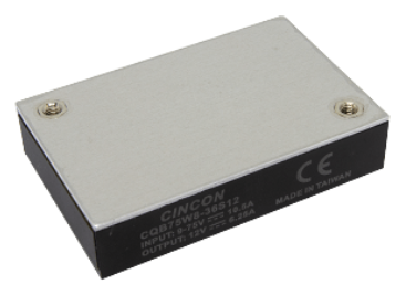 ?CQB75W8 75瓦9-75VDC 8:1輸入四分之一磚鐵路DC-DC轉換器CINCON